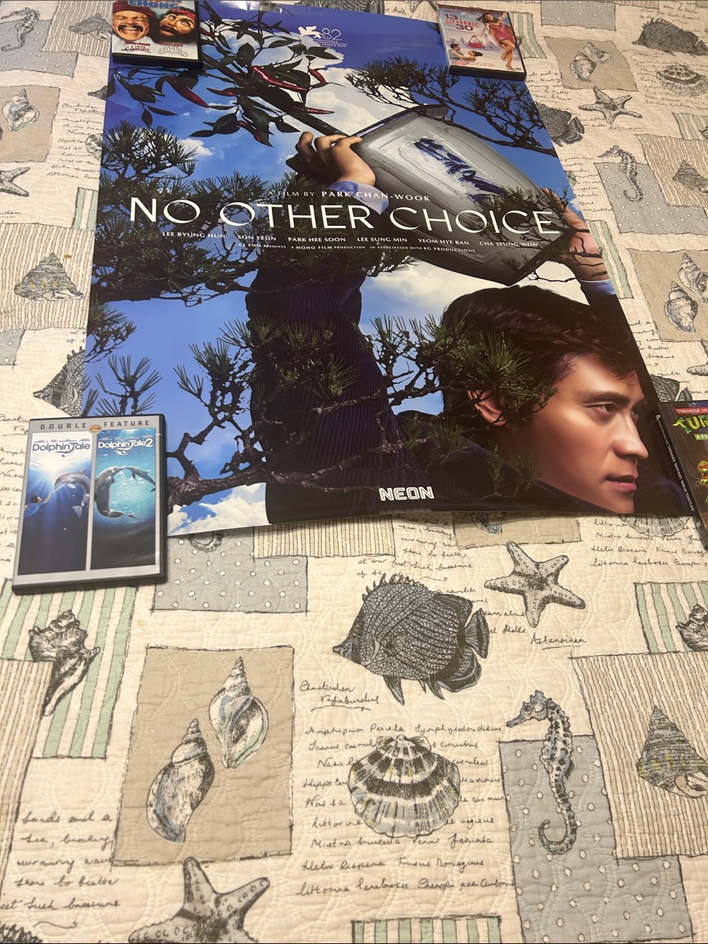 No Other Choice Movie Poster - Blue and Black NEON Poster